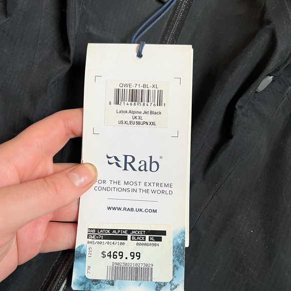 New with Tags Rab Latok Alpine Jacket size XL - Picture 10 of 10